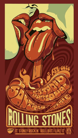 The Rolling Stones - Cuba 2016 Tour - Rock Concert Poster by Tallenge Store