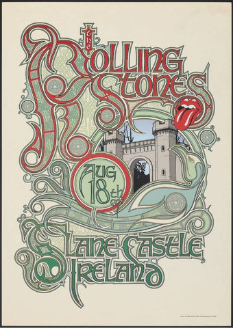 The Rolling Stones - Slane Castle Ireland 2007 - Rock Music Concert Poster by Tallenge Store