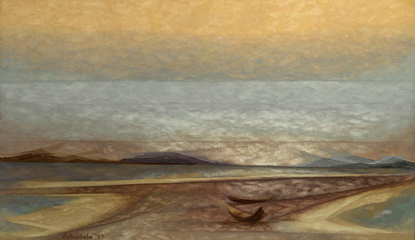 The Sand-Bank - Jehangir Sabavala - Indian Modern Masters Painting - Framed Prints