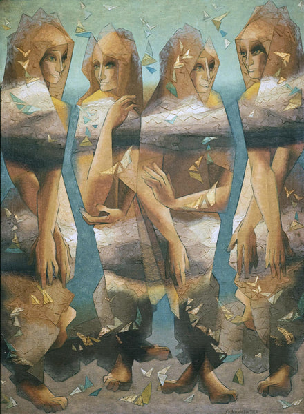 The Seers II - Jehangir Sabavala - Indian Painting - Canvas Prints