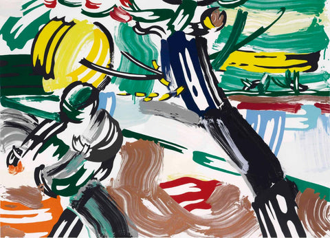 The Sower (after Vincent Van Gogh) - Roy Lichtenstein - Modern Pop Art Painting - Large Art Prints by Roy Lichtenstein