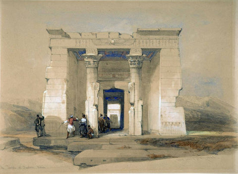The Temple Of Dendur Nubia c1848 - David Roberts RA - Vintage Orientalist Painting Of Egypt by David Roberts