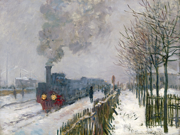 The Train in the Snow - Claude Monet - Impressionist Painting - Posters