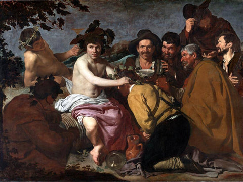 The Triumph of Bacchus (Los Borrachos or The Drinkers) - Diego Velazquez - Painting by Diego Velazquez