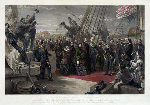 The Visit Of HM Queen Victoria To The Arctic Ship Resolute In 1856 - William Simpson - Masterpiece Painting - Canvas Prints