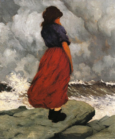 The Watcher At Achill - Paul Henry RHA - Irish Master - Impressionist Figurative Painting - Art Prints
