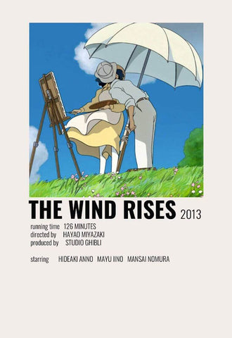 The Wind Rises - Studio Ghibli - Japanaese Animated Movie Minimalist Poster by Tallenge