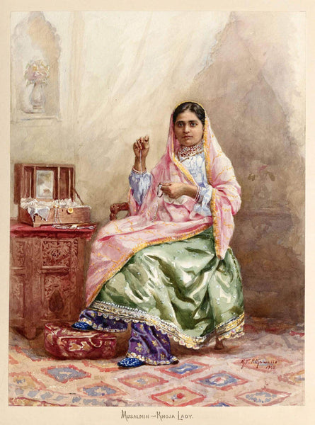 The Women of Bombay (10) - Manchershaw Fakirjee Pithawalla c1905 Painting - Art Prints