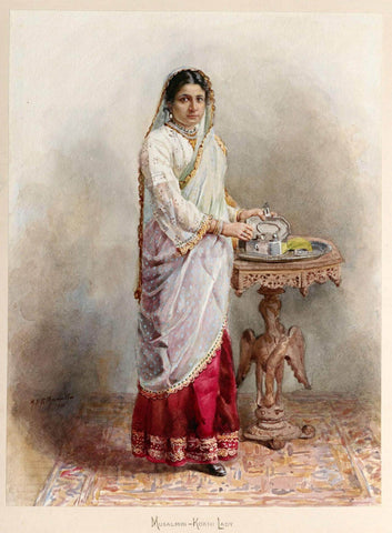The Women of Bombay (12) - Manchershaw Fakirjee Pithawalla c1905 Painting - Posters