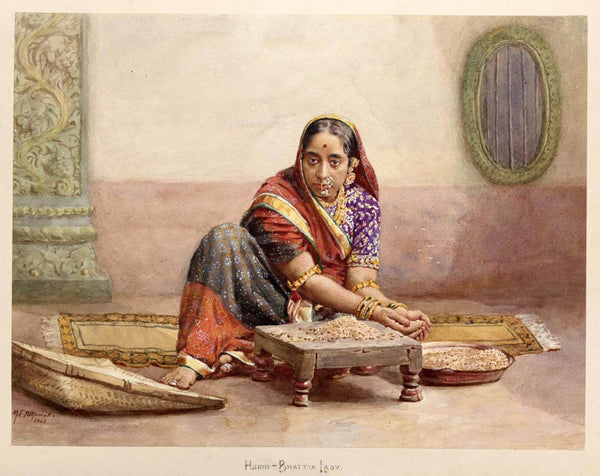 The Women of Bombay (2) - Manchershaw Fakirjee Pithawalla c1905 Painting - Art Prints