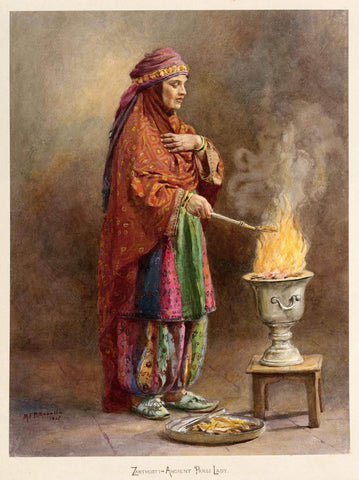 The Women of Bombay (4) - Manchershaw Fakirjee Pithawalla c1905 Painting - Art Prints