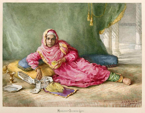 The Women of Bombay (5) - Manchershaw Fakirjee Pithawalla c1905 Painting - Posters