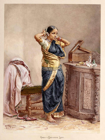 The Women of Bombay (6) - Manchershaw Fakirjee Pithawalla c1905 Painting - Framed Prints