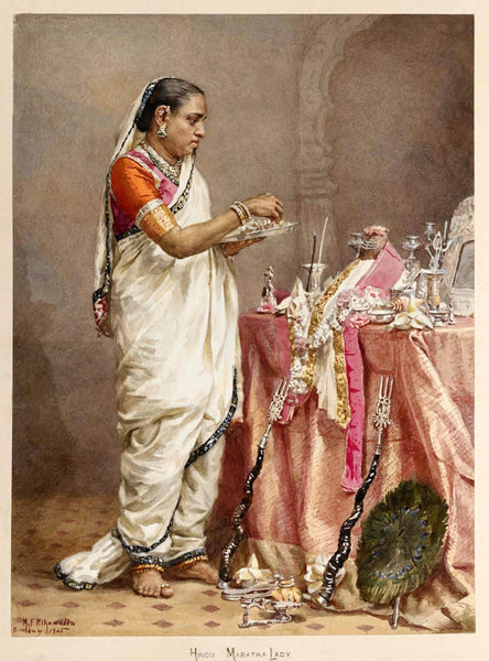 The Women of Bombay (8) - Manchershaw Fakirjee Pithawalla c1905 Painting - Posters