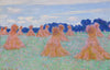 The Young Ladies of Giverny (The Small Haystacks of Giverny) – Claude Monet Painting –  Impressionist Art - Art Prints