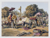 The Kings Camp (from India - Ancient And Modern Series) William Simpson c1860 - Vintage Orientalist Chromolithograph of India - Art Prints