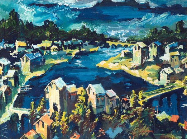 Three Bridges - Syed Haider Raza (Early Works) - Canvas Prints