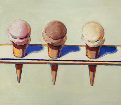 Three Cones - Wayne Thiebaud by Wayne Thiebaud