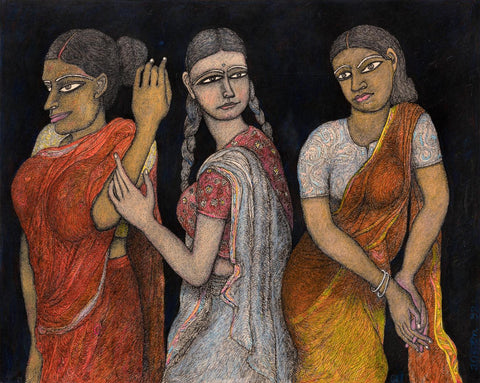 Three Women - Large Art Prints by Jogen