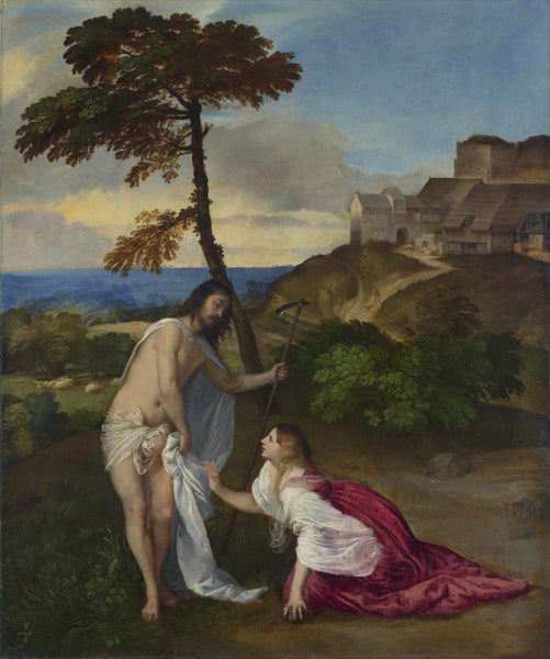 Touch Me Not (Noli Me Tangere) - Mary Magdalene and Jesus Chris - Titian Christian Art Painting - Art Prints