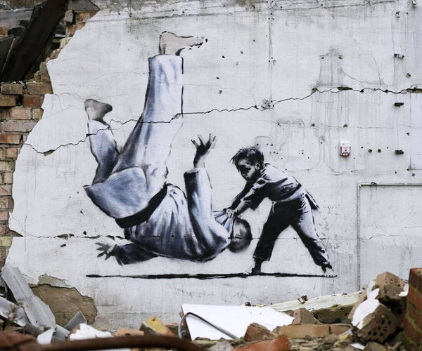 Ukraine - Banksy - Graffiti Street Pop Art Painting Poster by