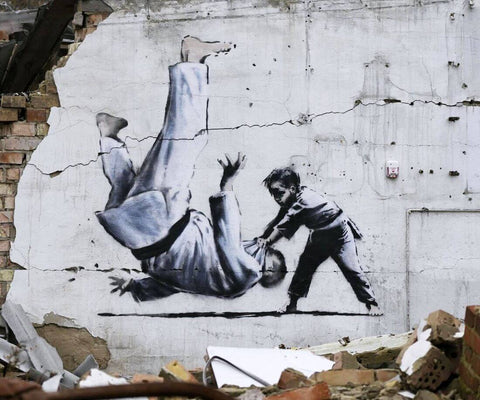 Ukraine - Banksy - Graffiti Street Pop Art Painting Poster by Banksy