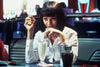 Uma Thurman as Mia Wallace at Jack Rabbit Slims in Pulp Fiction - Quentin Tarantino Hollywood Movie Poster - Art Prints
