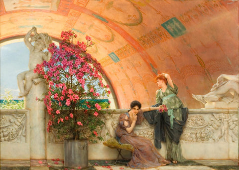 Unconscious Rivals - Sir Lawrence Alma-Tadema - Neo-Classicist Art Painting by Lawrence Alma Tadema