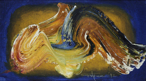 Untitled 92 - Ismail Gulgee - Modern Masters Calligraphic Painting by Ismail Gulgee