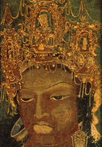Vajrapani - Ajanta Buddhist Caves Painting - Canvas Prints by Anzai