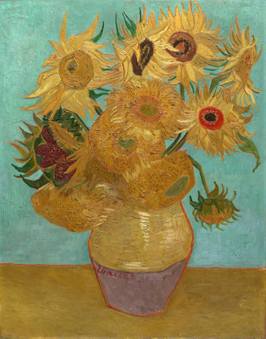 Vase With Twelve Sunflowers - Vincent van Gogh Masterpiece Painting by Vincent Van Gogh