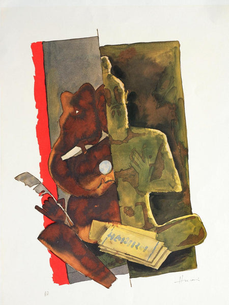 Ved Vyasa & Ganesha - Maqbool Fida Husain - Posters