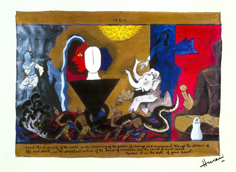 Vedic - Theorama Series - Maqbool Fida Husain - Large Art Prints