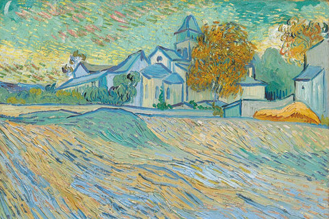 View Of The Asylum And The Chapel of Saint-Rémy - Vincent van Gogh - Canvas Prints