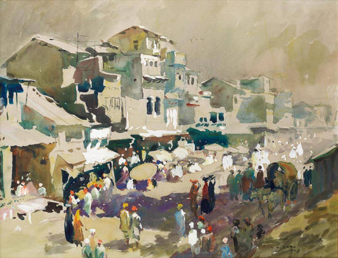 Village Scene - S H Raza - Early Works by Sayed Haider Raza