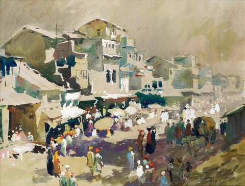 Village Scene 1947 - Sayed Haider Raza (Early Works) - Canvas Prints
