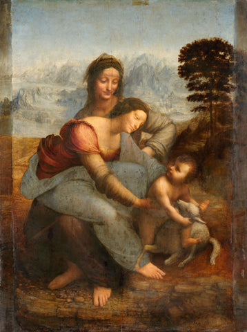 Virgin And Child With St Anne - Leonardo da Vinci - Masterpiece Christian Art Painting - Posters