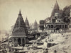 Vishnu Pud and Surrounding Temples Near the Burning Ghat, Benares by Samuel Bourne, 1865 - Framed Prints