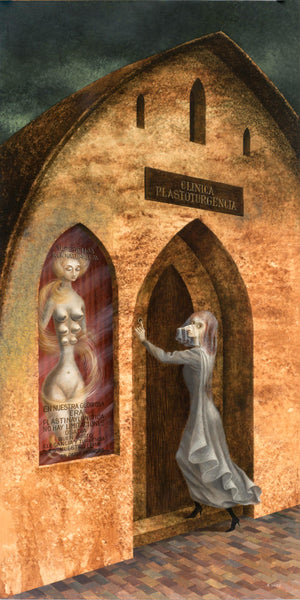 Visit To The Plastic Surgeon (Visita Al Cirujano Plastico) - Remedios Varo - Surrealist Art Painting - Posters