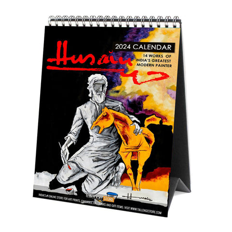 2024 Desk Calendar - M F Husain - Art By Indian Master by Tallenge Store