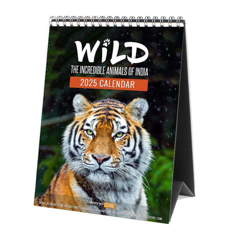 Desk Calendar 2025 - Wildlife, Incredible Animals of India by Tallenge Store