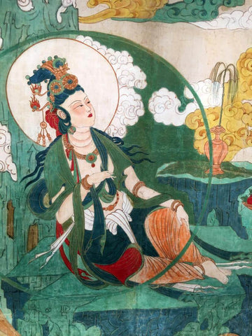 Water Moon Guanyin - Zhang Daqian - Chinese Buddhist Art Painting - Posters