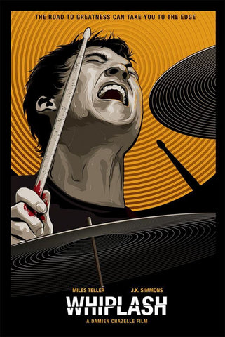 Whiplash - Miles Teller - Hollywood Movie Graphic Art Poster by Tallenge