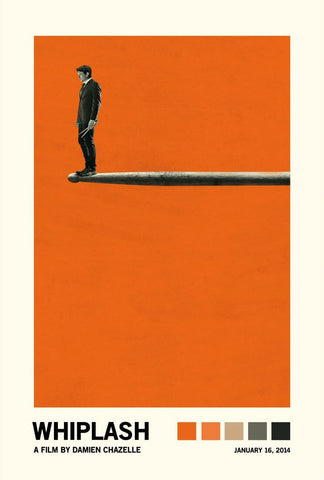 Whiplash - Miles Teller J K Simmons - Hollywood Movie Graphic Poster by Tallenge