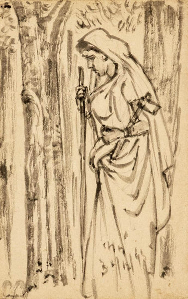 Woman - Nandalal Bose - Bengal School - Figurative Painting - Posters