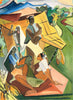 Women Resting From The Harvest - Jehangir Sabavala - Indian Masters Painting - Framed Prints