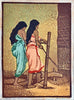 Women Threshing Grain - Haren Das - Bengal School Art Woodcut Painting - Life Size Posters