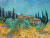 Wooden huts among olive and cypress trees- Vincent van Gogh - Impressionist Landscape Painting - Canvas Prints