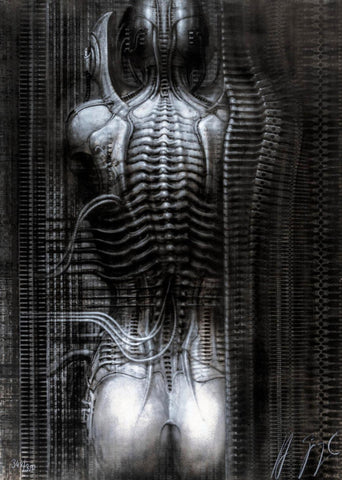 Xenomorph - H R Giger - Bio-mechanical Erotica Art Poster - Framed Prints