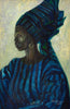 Yoruba Woman in Blue - Ben Enwonwu - African Masterpiece Painting - Art Prints